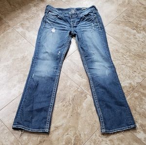 BKE Silver LOLA straight distressed med. wash